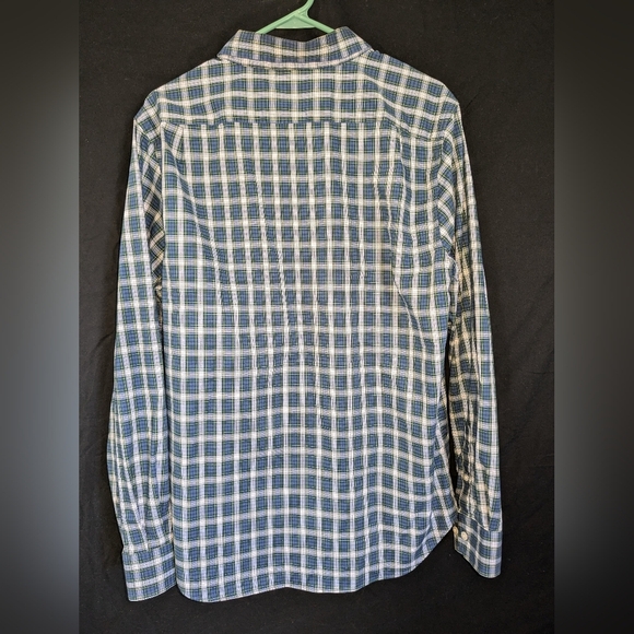 2 Men's Nautica Plaid Button-Up Shirts - Blue and Green - Picture 4 of 7